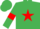 Silk - Emerald green, red star and armlets