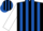 Silk - Black and Royal Blue stripes, White sleeves