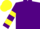 Silk - PURPLE, purple & yellow hooped sleeves, yellow cap