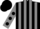 Silk - Black and Grey stripes, Grey sleeves, Black spots, Black cap
