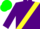 Silk - Purple, Yellow sash, Green cap