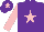 Silk - PURPLE, pink star & sleeves, pink star on cap