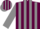 Silk - Maroon, grey stripes on sleeves, maroon