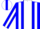 Silk - BLUE, white stripes, white stripe on