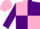 Silk - Pink and purple (quartered), purple sleeves, pink cap