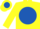 Silk - Yellow, Yellow 'GB' on Royal Blue disc