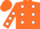 Silk - Orange, Black 'JS', White spots on Black