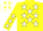 Silk - Yellow, White Circled DD, White Stars on