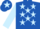 Silk - Royal Blue, Light Blue stars, sleeves and star on cap