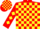 Silk - Red and Yellow check, diamonds on sleeves