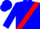 Silk - Blue, red sash, blue and red diagonally