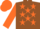 Silk - Brown, Orange stars, sleeves and cap