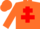 Silk - Orange, Red Cross of Lorraine