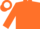 Silk - ORANGE, white 'M' on orange disc, orange