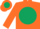 Silk - Orange, Dark Green disc
