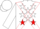 Silk - NAVY, white stars on red cross belts,