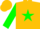 Silk - GOLD, green star, green bars on sleeves,