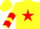 Silk - Yellow, Red star, Yellow and Red chevrons on sleeves