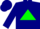 Silk - Navy Blue, White 'PS' in Green Triangle,