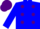 Silk - AQUA BLUE, purple spots, purple cap