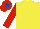Silk - YELLOW, red sleeves, red cap, royal blue star