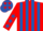 Silk - Red and Royal Blue stripes, Red sleeves, Royal Blue stars