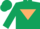 Silk - Dark Green, Beige inverted triangle