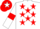Silk - White, Red stars and armlets, Red cap, White star