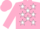 Silk - Hot pink, white bars and stars, pink cap