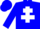 Silk - Blue, White Cross of Lorraine, Blue cap