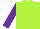 Silk - LIME GREEN, purple sleeves, white cap