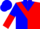 Silk - BLUE, red chevron, blue and red halved