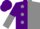 Silk - PURPLE, grey spots, purple & grey halved
