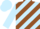 Silk - Light Blue and Brown Diagonal Stripes,