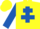Silk - Yellow, Royal Blue Cross of Lorraine and sleeves