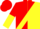 Silk - Red, Yellow Sash, Red and Yellow Halved
