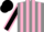 Silk - Grey and Pink stripes, Black sleeves, Pink seams, Black cap
