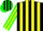 Silk - Black, Green & Yellow Stripes, Yellow