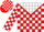 Silk - Red, White Yoke, White Blocks on Red