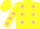 Silk - Flourescent Yellow, Pink spots,