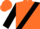 Silk - Orange, black sash, black sleeves,