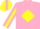 Silk - Hot Pink, Yellow Diamond Stripe on