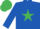 Silk - ROYAL BLUE, EMERALD GREEN star, EMERALD GREEN cap
