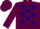 Silk - Maroon, Navy Blue Stars, Maroon Cap