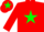 Silk - Red, Green star and star on cap