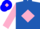 Silk - Royal Blue, Pink diamond and sleeves, Blue cap, Pink diamond