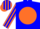 Silk - Blue, orange disc, Orange and Blue striped sleeves and cap