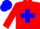 Silk - Red, Blue cross and cap