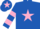 Silk - Royal Blue, Pink star, hooped sleeves and star on cap