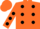 Silk - Orange, Black Belt, Black spots